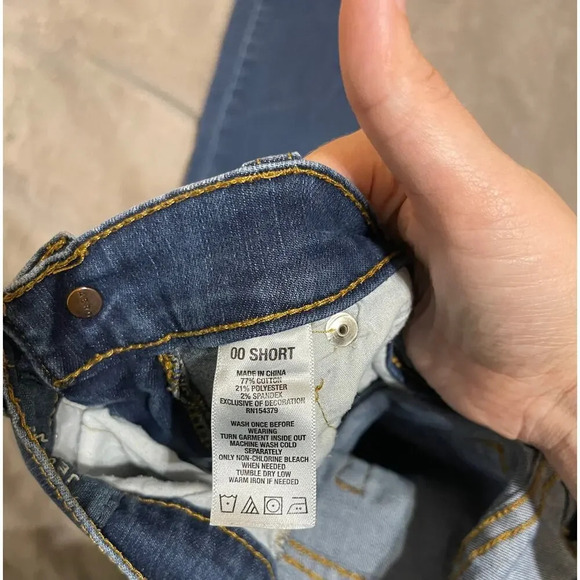 Aeropostale Women Denim SZ 00 XS Short/ Girls Large Dark Jeggings Denim Distress - Picture 4 of 5